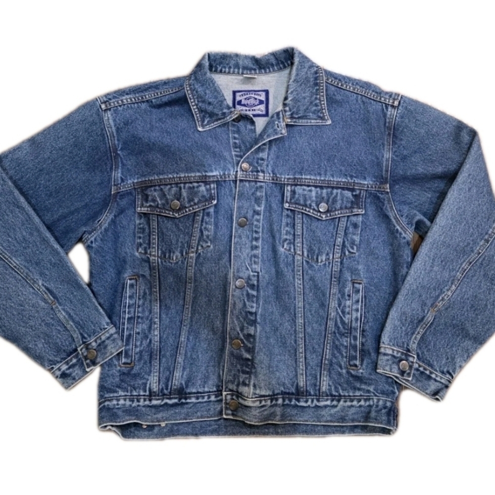 Vintage 90s Hard Rock Cafe New Orleans Denim Jacket Adults Size Large Y2K Grunge - Picture 2 of 5